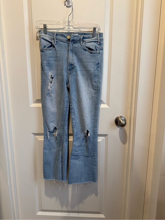 MOTHER Denim - MOTHER The Hustler Ankle Fray Jeans – Written In The Sky Wash – Size 27